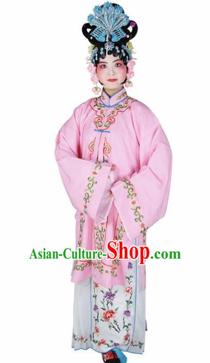 Traditional Chinese Beijing Opera Diva Costume Peking Opera Nobility Lady Pink Dress
