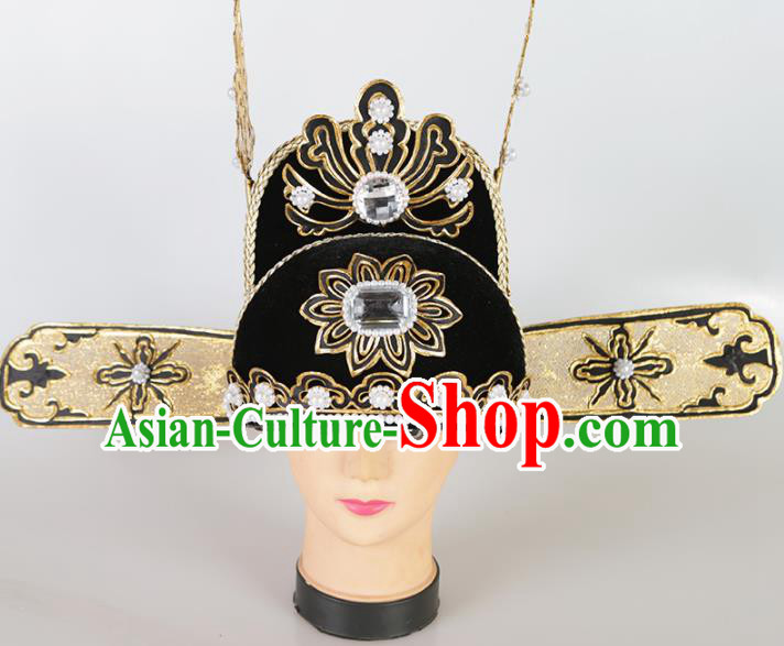Asian Chinese Beijing Opera Niche Headwear Traditional Peking Opera Minister Hat