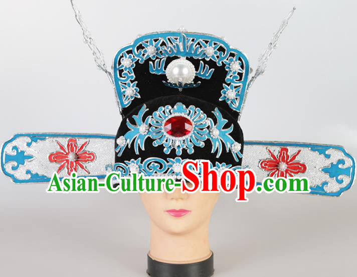 Asian Chinese Beijing Opera Niche Headwear Traditional Peking Opera Number One Scholar Hat