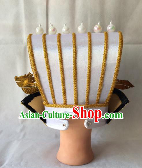 Asian Chinese Beijing Opera Headwear Ancient Minister Hat for Men
