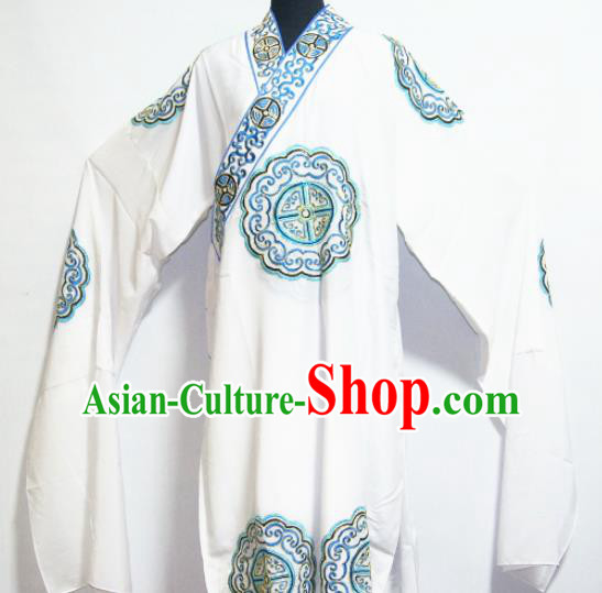 Traditional Chinese Beijing Opera Niche Costume Ancient Nobility Childe White Robe