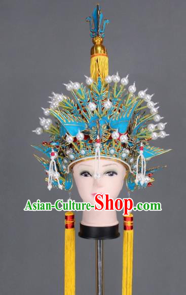 Asian Chinese Beijing Opera Pantaloon Hair Accessories Ancient Phoenix Helmet for Women