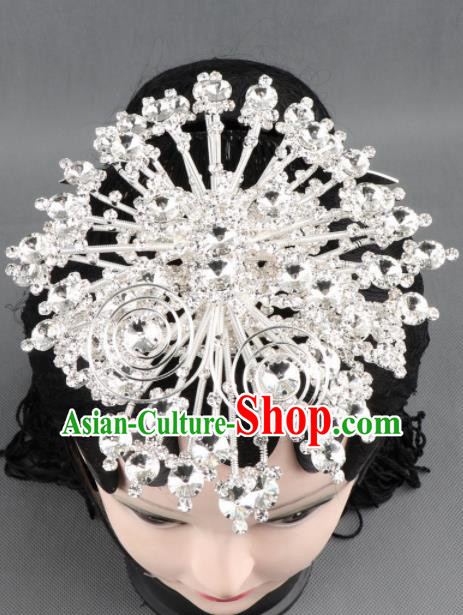 Asian Chinese Beijing Opera Diva Hair Accessories Ancient Princess Crystal Butterfly Hairpins for Women