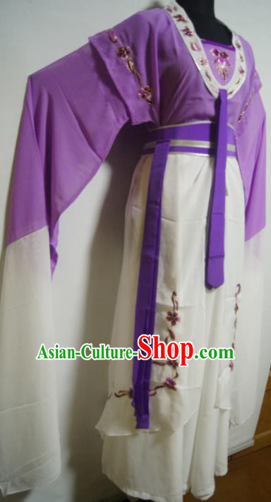 Traditional Chinese Beijing Opera Actress Costume Ancient Nobility Lady Purple Dress for Women