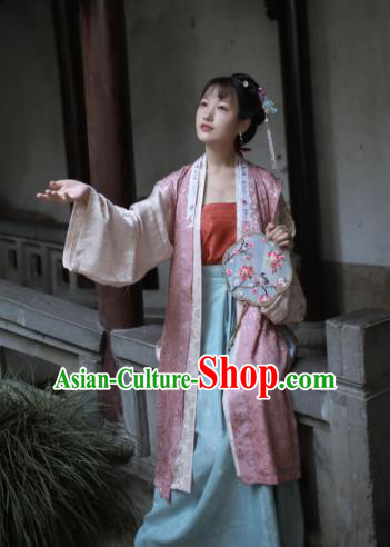 Traditional Chinese Ancient Song Dynasty Nobility Lady Historical Costume Complete Set for Women