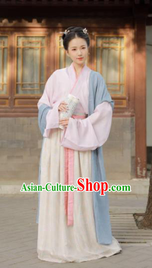 Chinese Traditional Song Dynasty Aristocratic Lady Historical Costume Ancient Princess Hanfu Dress for Women