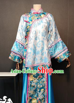 Traditional Chinese Ancient Drama Qing Dynasty Young Mistress Costume for Women