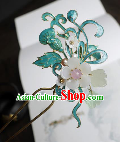Chinese Ancient Palace Hair Accessories Qing Dynasty Queen Blueing Calabash Hairpins for Women
