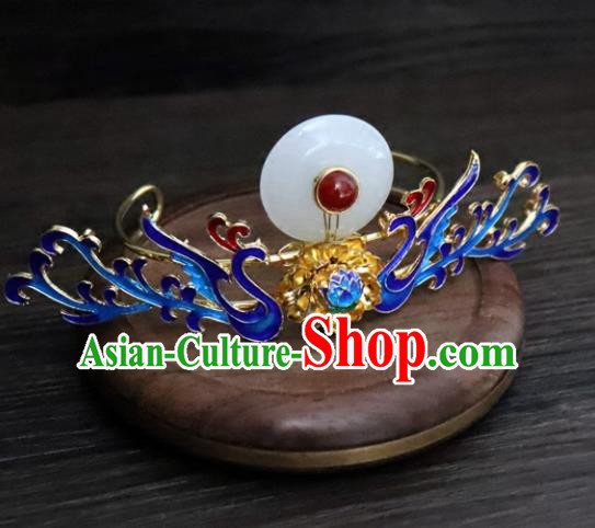 Chinese Ancient Palace Hair Accessories Traditional Classical Blueing Phoenix Hairpins for Women