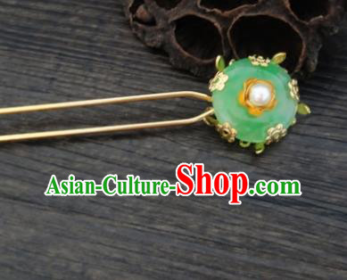 Chinese Ancient Palace Hair Accessories Traditional Classical Jade Hairpins for Women