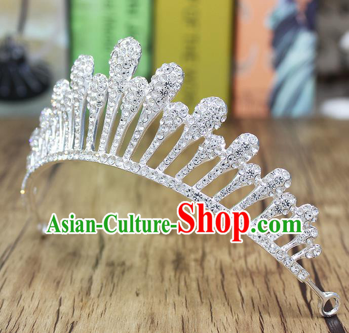 Top Grade Handmade Hair Accessories Bride Classical Crystal Royal Crown for Women