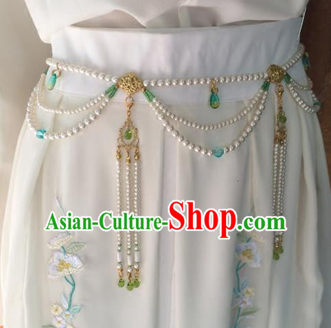 Chinese Ancient Hanfu Waist Accessories Traditional Tassel Waist Chain for Women