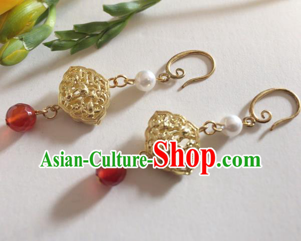 Chinese Ancient Hanfu Jewelry Accessories Traditional Wedding Earrings for Women