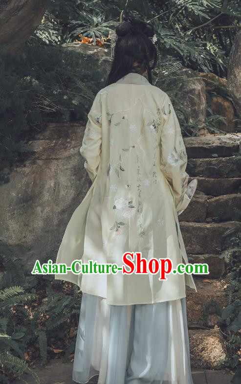 Traditional Chinese Song Dynasty Nobility Lady Replica Costumes Ancient Embroidered Hanfu Dress for Women
