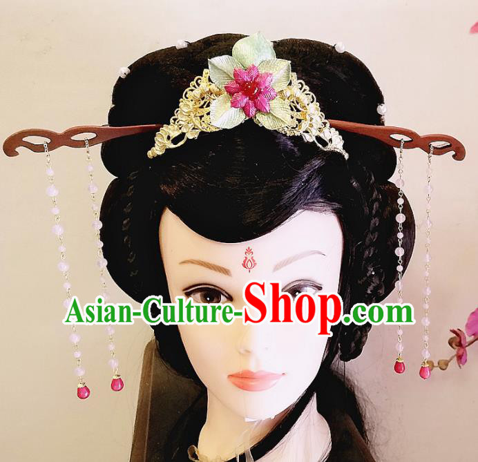 Chinese Ancient Queen Hair Accessories Traditional Hanfu Palace Hairpins Complete Set for Women