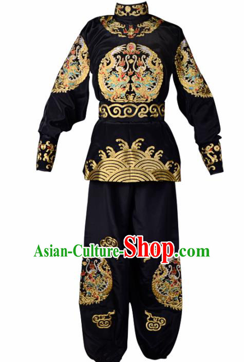 Professional Chinese Beijing Opera Costume Traditional Peking Opera Takefu Black Clothing for Adults