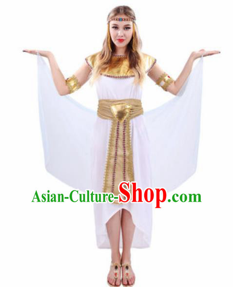 Traditional Egypt Costume Ancient Egypt Queen White Dress for Women