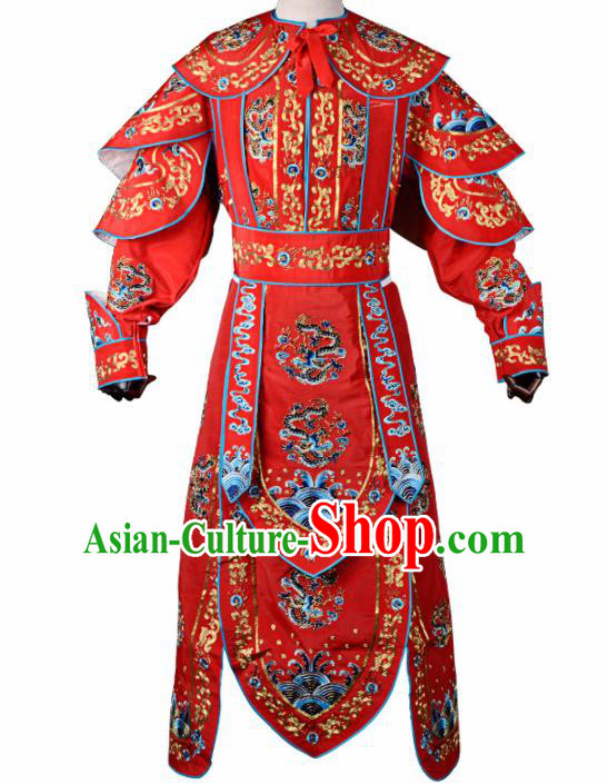 Professional Chinese Beijing Opera Takefu Costume Traditional Peking Opera Red Clothing for Adults