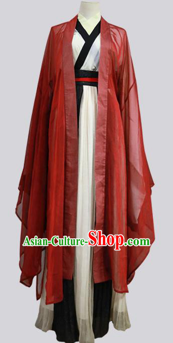 Chinese Ancient Swordswomen Hanfu Dress Traditional Jin Dynasty Replica Costume for Women