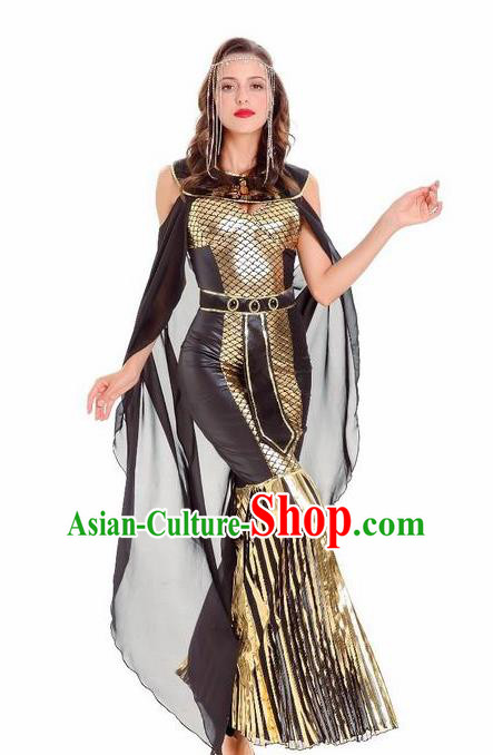 Traditional Roman Costume Ancient Rome Female Warrior Stola Black Dress for Women