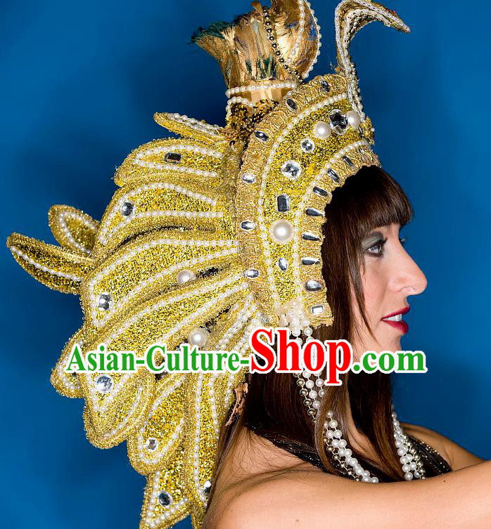 Traditional Egyptian Hair Accessories Ancient Egypt Queen Hat Golden Helmet for Women