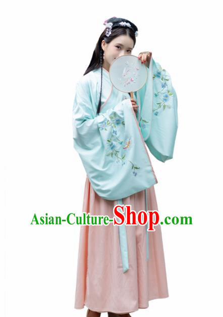 Chinese Ancient Palace Princess Hanfu Dress Traditional Jin Dynasty Replica Costume for Women