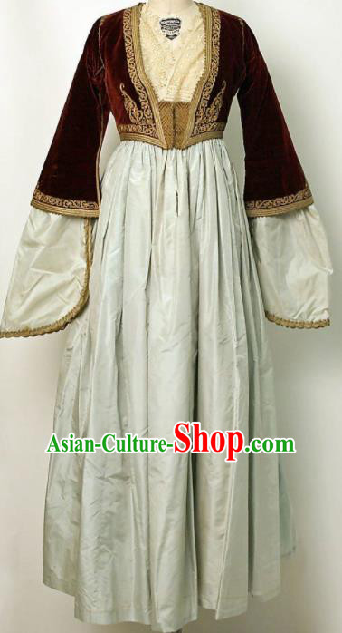 Traditional Greek Festival Costume Ancient Greece Celebration Dress for Women