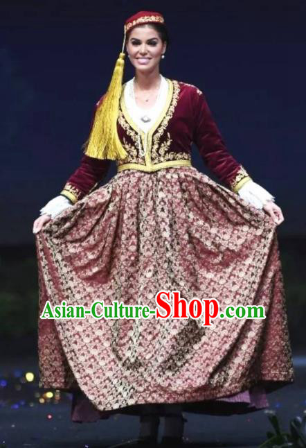 Traditional Greek Court Costume Ancient Greece Dress for Women
