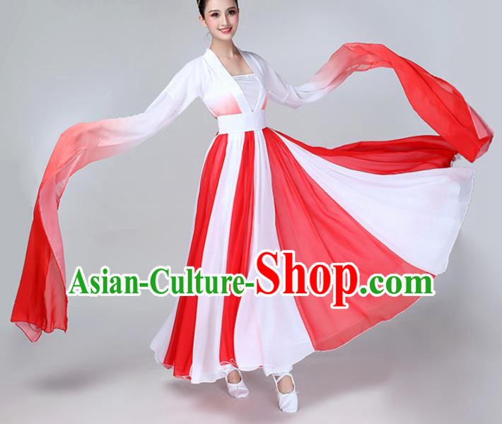 Chinese Traditional Stage Performance Costume Classical Dance Red Dress for Women