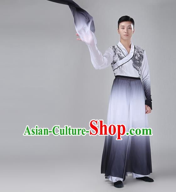 Chinese Traditional National Stage Performance Costume Classical Dance Gradient Clothing for Men