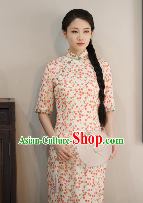 Chinese National Costume Traditional Classical Cheongsam Retro Qipao Dress for Women