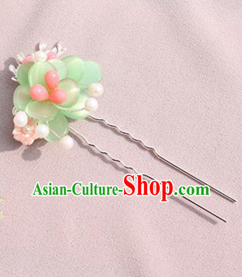 Chinese Traditional Handmade Green Hairpins Classical Hair Accessories for Women