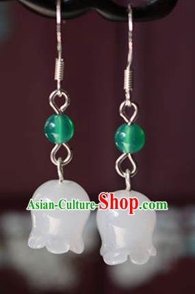 Chinese Ancient Traditional Handmade Convallaria Majalis Earrings Classical Ear Accessories for Women