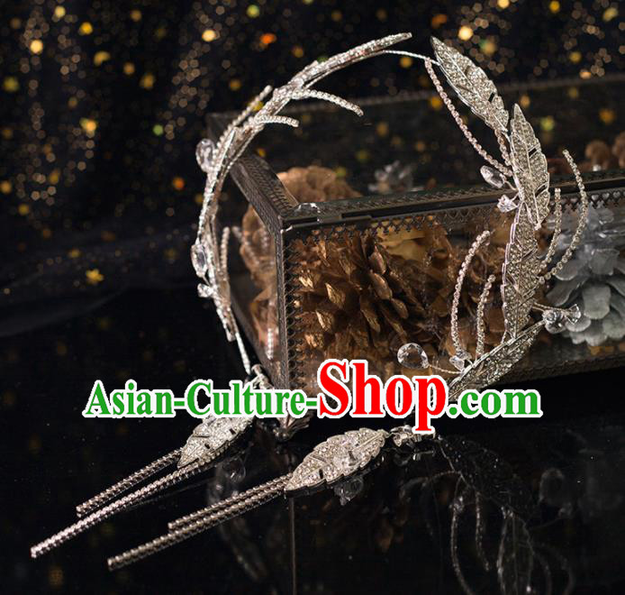 Top Grade Handmade Wedding Royal Crown Bride Zircon Hair Accessories for Women