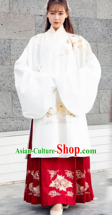 Traditional Chinese Ancient Ming Dynasty Palace Princess Embroidered Replica Costume for Women