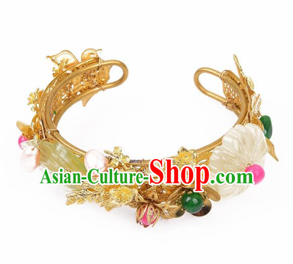 Top Grade Chinese Handmade Hanfu Bracelet Traditional Bride Jewelry Accessories for Women