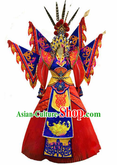 Chinese Traditional National Dance Clothing Classical Dance Beijing Opera Red Dress for Women