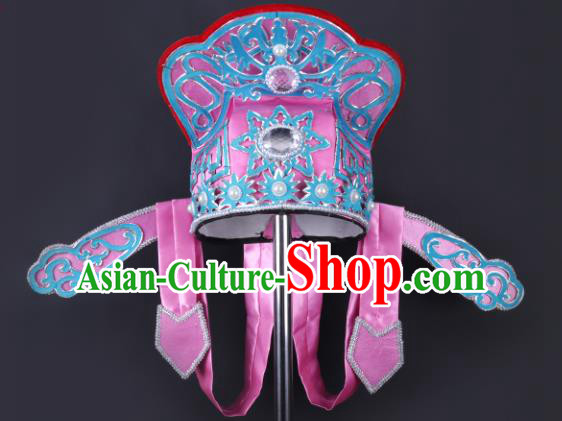 Chinese Traditional Peking Opera Niche Rosy Hat Classical Beijing Opera Number One Scholar Headwear for Men
