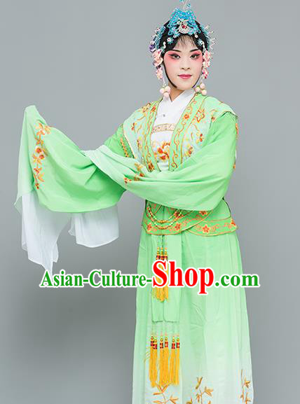 Chinese Traditional Peking Opera Princess Green Dress Classical Beijing Opera Actress Costume for Adults