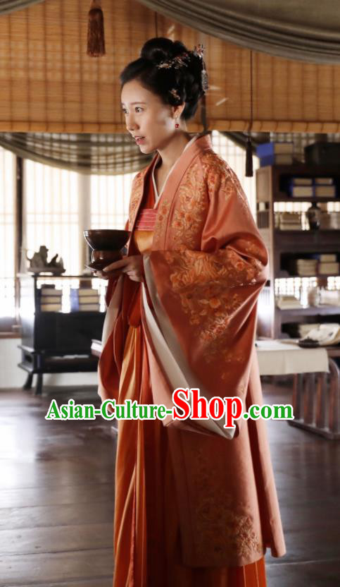 The Story Of MingLan Chinese Drama Ancient Song Dynasty Nobility Concubine Embroidered Historical Costume for Rich