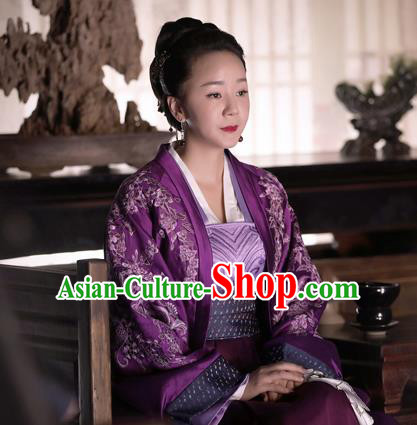 The Story Of MingLan Chinese Drama Ancient Song Dynasty Dowager Duchess Embroidered Historical Costume for Women