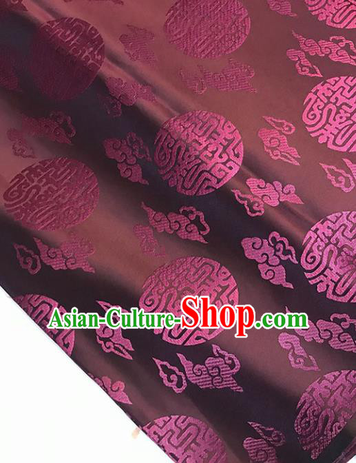 Asian Chinese Royal Longevity Clouds Pattern Brocade Fabric Traditional Silk Fabric Tang Suit Material