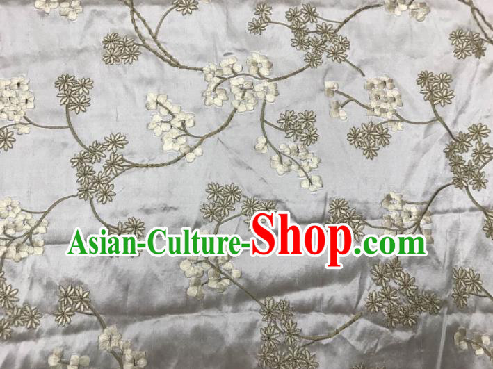 Asian Chinese Suzhou Embroidered Twine Pattern Silk Fabric Material Traditional Cheongsam Brocade Fabric