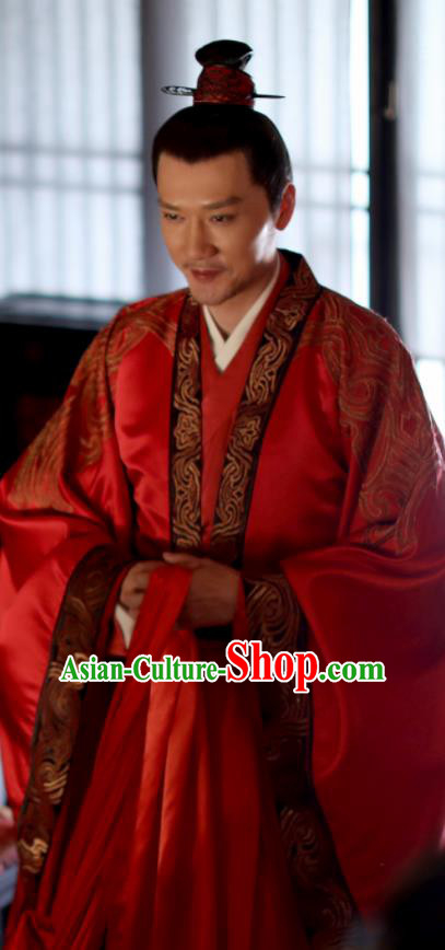 Chinese The Story Of MingLan Ancient Song Dynasty Bridegroom Wedding Embroidered Historical Costume for Men
