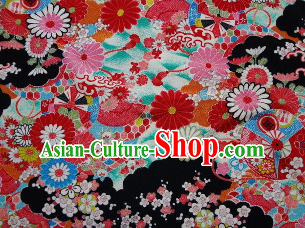Asian Traditional Classical Pattern Tapestry Satin Nishijin Brocade Fabric Japanese Kimono Silk Material