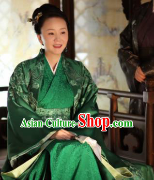 Chinese Drama The Story Of MingLan Ancient Nobility Dowager Embroidered Historical Costume for Women