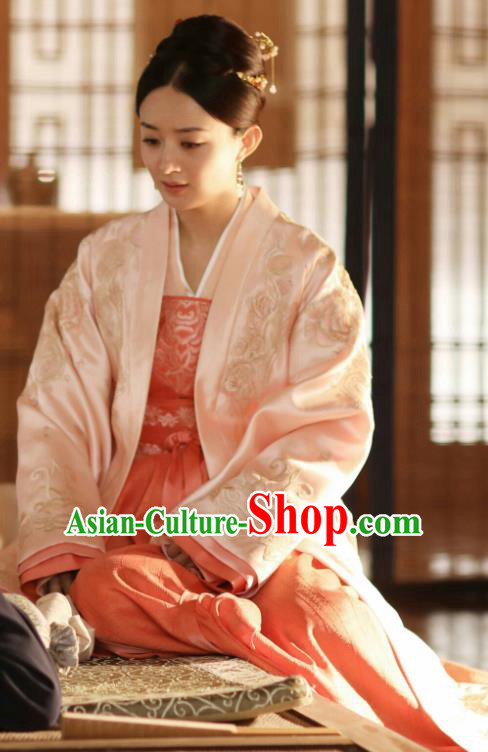 Drama The Story Of MingLan Chinese Ancient Song Dynasty Nobility Lady Embroidered Historical Costume for Women