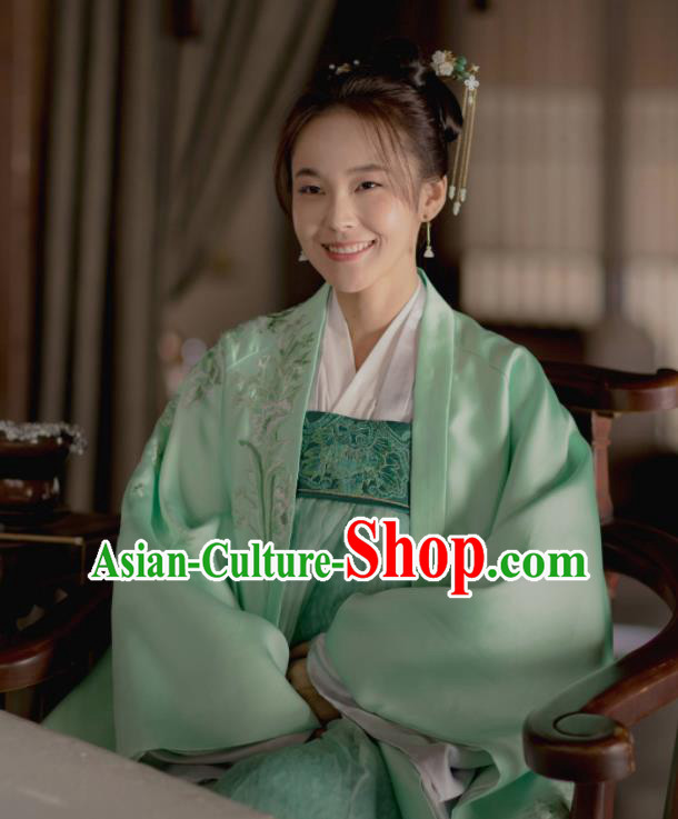 The Story Of MingLan Chinese Ancient Hanfu Dress Song Dynasty Nobility Lady Embroidered Costume for Rich Women