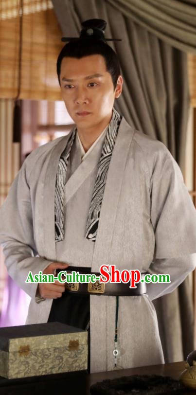 The Story Of MingLan Chinese Ancient Song Dynasty Nobility Childe Swordsman Gu Tingye Embroidered Costume for Men