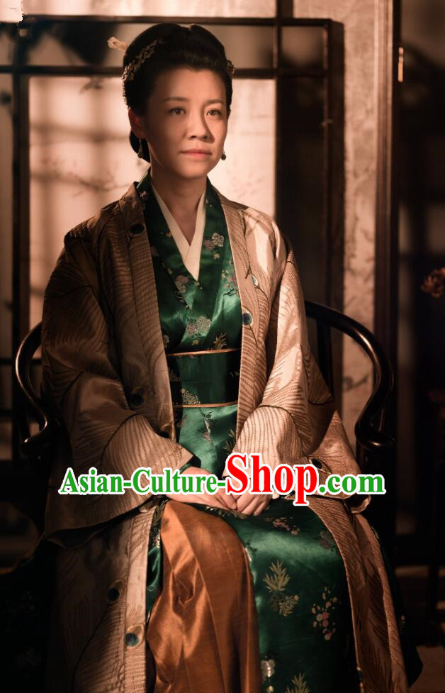 Drama The Story Of MingLan Chinese Song Dynasty Historical Costume Ancient Nobility Lady Embroidered Hanfu Dress for Women
